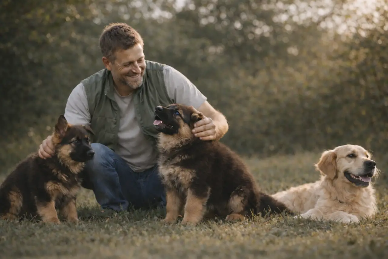 Hodowca z psami